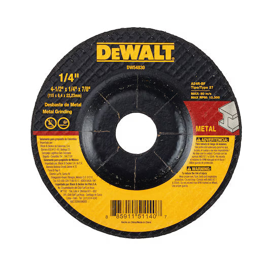 DISCOS 4.1-2X1-4X7-8 T-27 DEWALT DW-4514