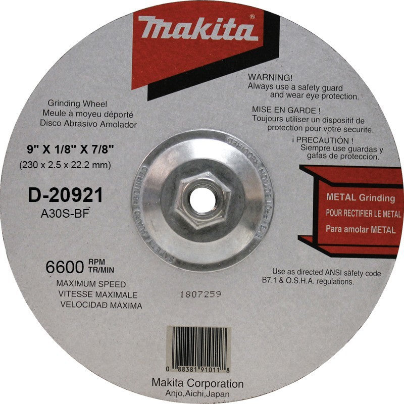 DISCO CORTE ACERO INOX MAKITA 9*3-32*7-8 A30S D-20921