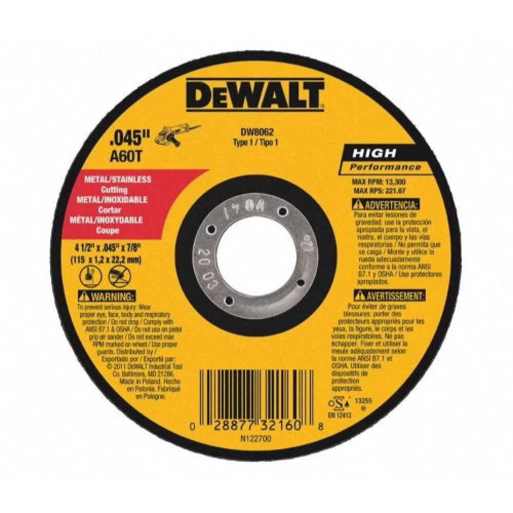DISCOS 4.1-2X0.45X7-8 T-27 DEWALT