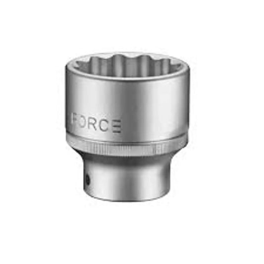 DADO CORTO CROMADO FORCE 12PT M-3-8 17MM 53917