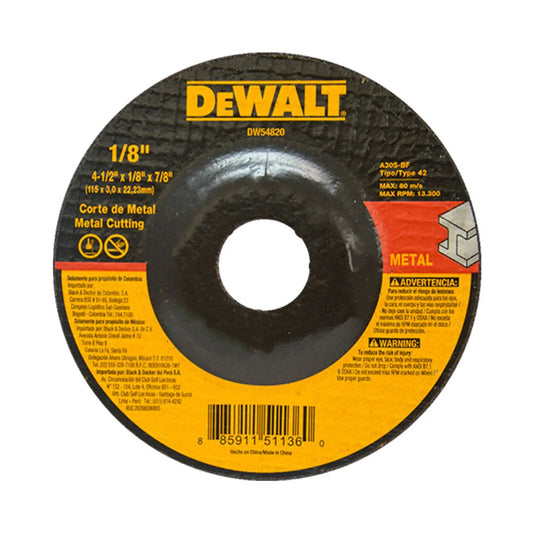 DISCOS 4.1-2X1-8X7-8 T-27 DEWALT