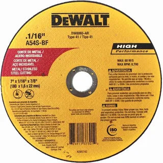 DISCOS 7X1-16X7-8 T-27 DEWALT DW8065
