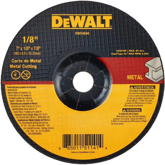 DISCOS 7X1-8X7-8 T-27 DEWALT