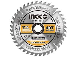 DISCO SIERRA MADERA INGCO 7-1-4 40D EJE DE 20MM TSB118515