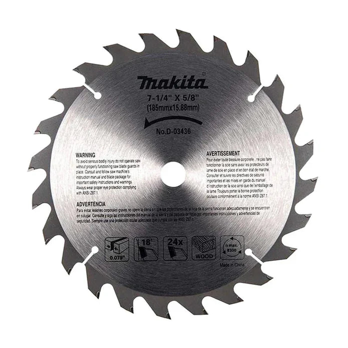 DISCO DE SIERRA CIRCULAR MAKITA 7.1-4*24D P-MADERA D-03436